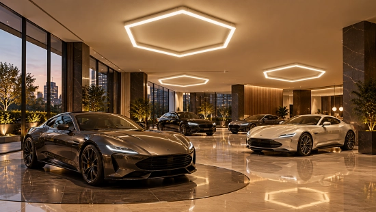 Luxury Cars Beneath Hexagonal Lights_1791445557.png